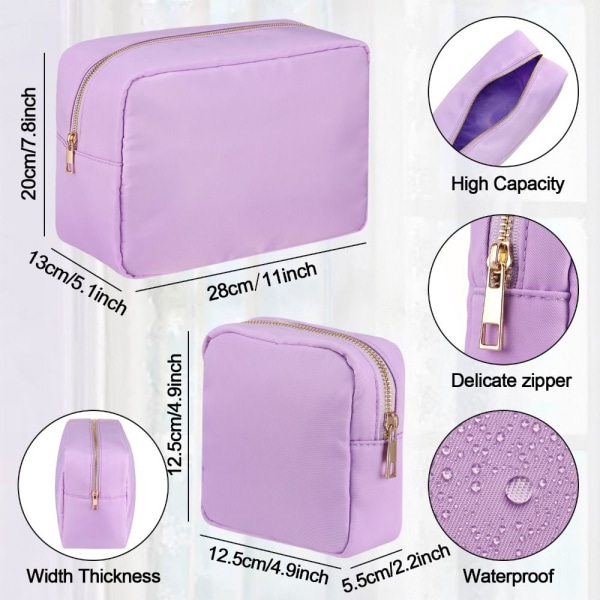 Preppy Makeup Bags Stuff Pouch LILA purple