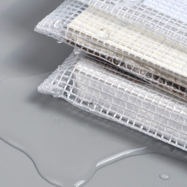 12 STK Sort lynlås mesh filpose gennemsigtig taske fortykket