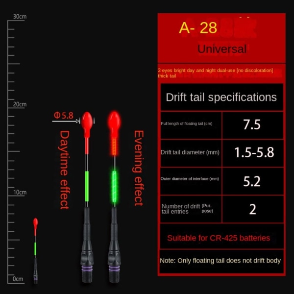 LED Fishing Smart Float Top Elektronisk flytebøye A06 A06 26&27&28&29&30-26&27&28&29&30
