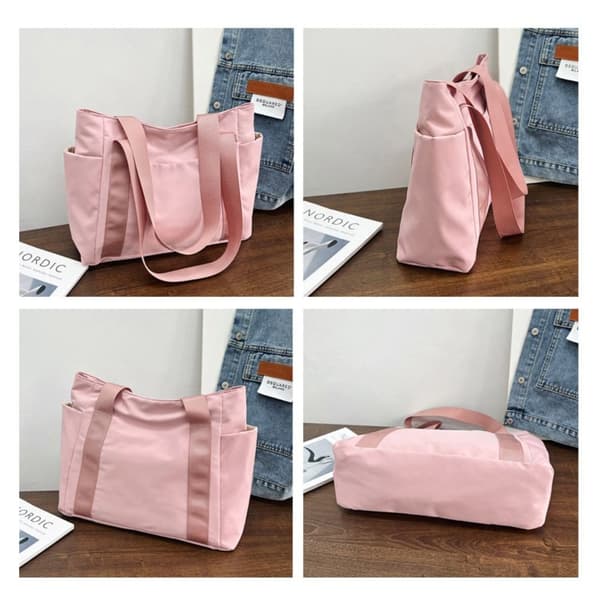 Satchel Bag Canvas Handväska GRÅ grey