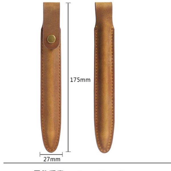 Retro Pen Case Læder Pencil Taske 4 4 4