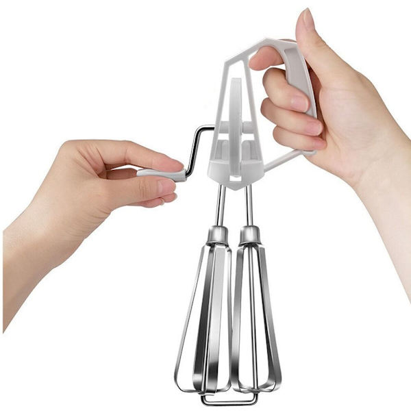Manuel håndpisker Æggepisker Mixer Blender HVID White