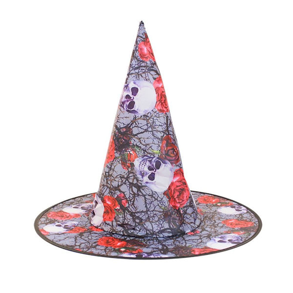 Halloween Witch Hat laskostettu Wizard hattu 7 7 7