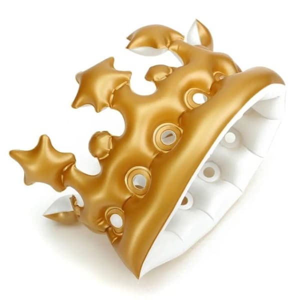 2 STK oppblåsbar krone oppblåst hatt DIAMETER-23CM Diameter-23cm