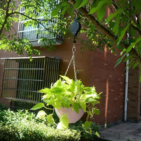 Blomsterkurvkrog Haveophæng SORT black