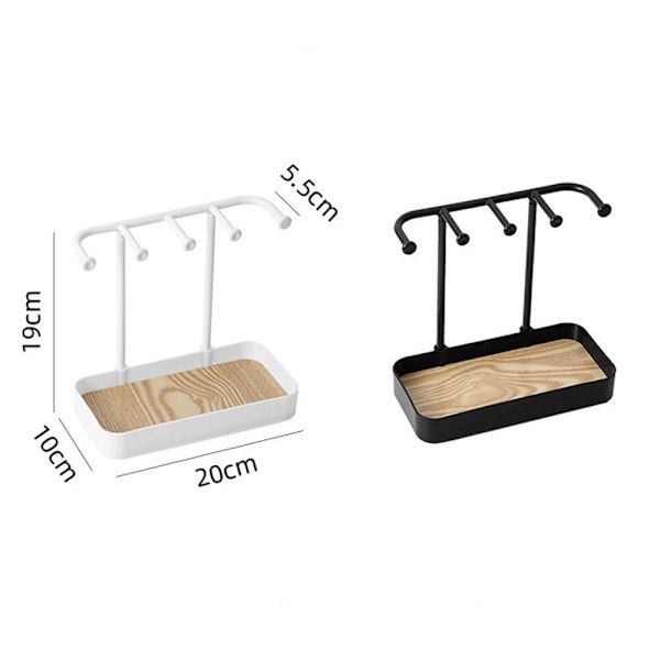 Smykker Display Rack Desktop Oppbevaringsboks HVIT white