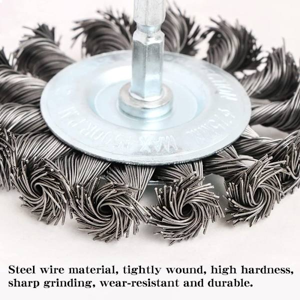 3 STK Knotted Wire Wheel Cup Brush Twist End Brush Set Polering