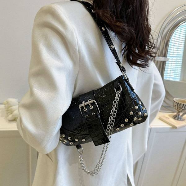 Skuldertaske Gothic Dametaske HVID white