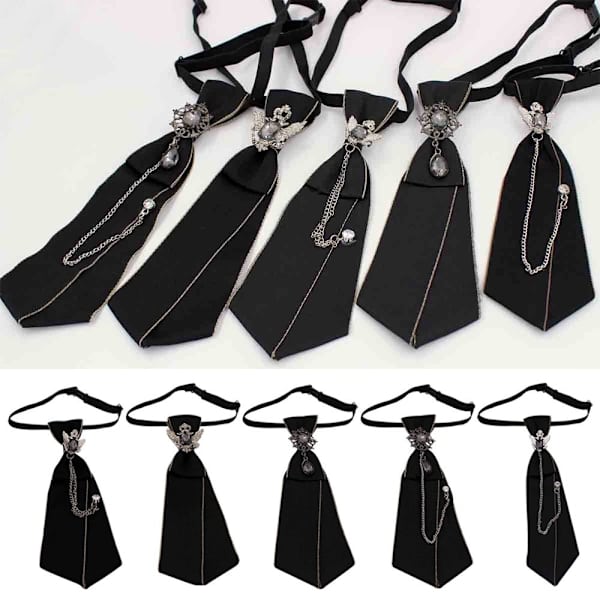 Svart slips smykker Bowtie 3 3 3