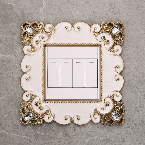 Enkelt lyskontakt dæksel Socket Surround Frame 04 04 04