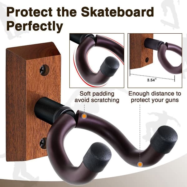 Vægmonteret Guitar Hanger Hook 2 2 2