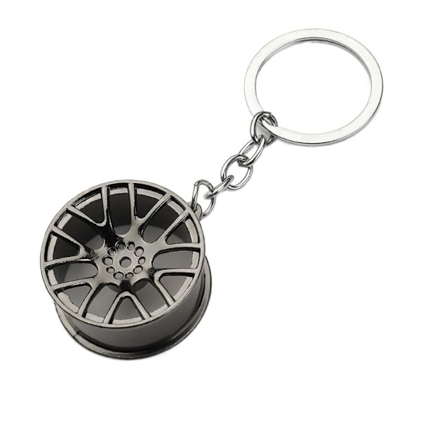 Wheel Tire Style Keychain Wheel Hub Avainrengas HARMAA Gray
