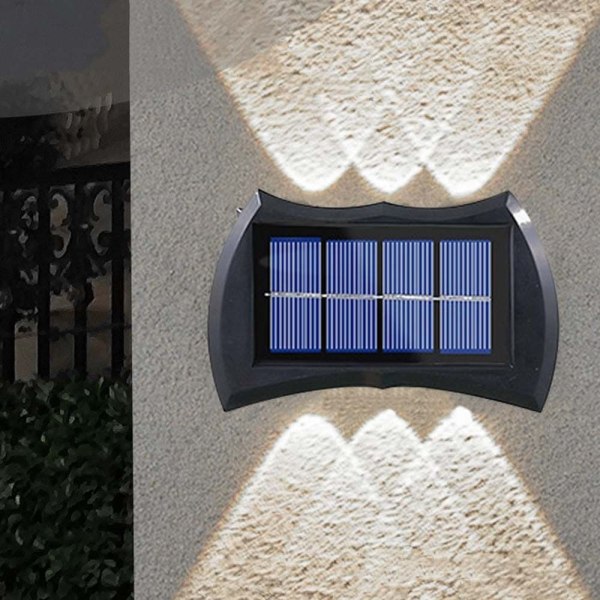 LED Solar Light Exteriör Vägglampa 8LED WARM 8LED WARM 8LED Warm