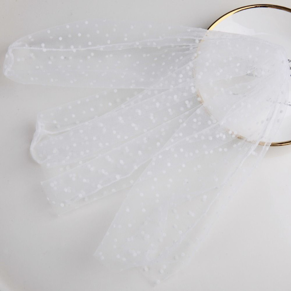 Dot Lace Sock Transparent Mesh Strumpor VIT white