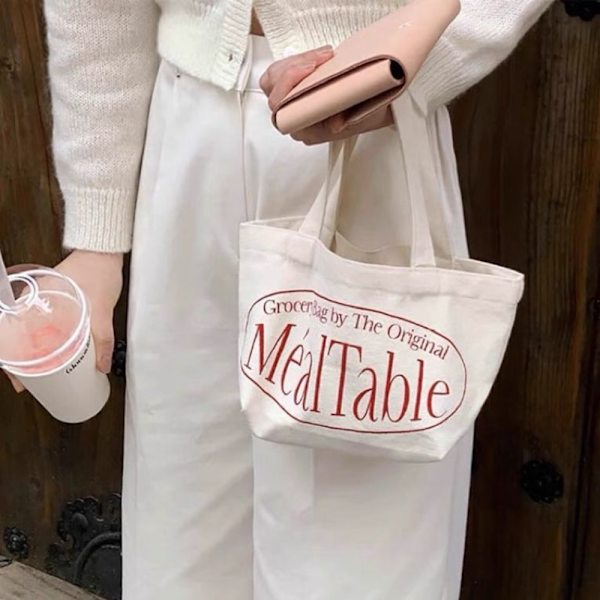 Topphåndtak Bag Canvas Shopping Bag Small Tote Bag