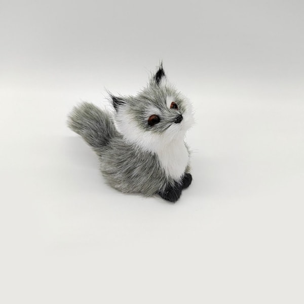 Simulering Furry Fox Model Rævefigurer GRÅ B B Gray B-B