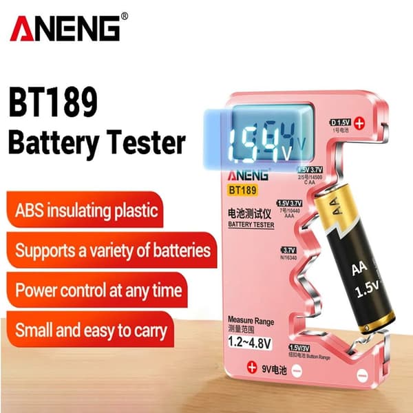Batteritester Batteridetektor SVART Black