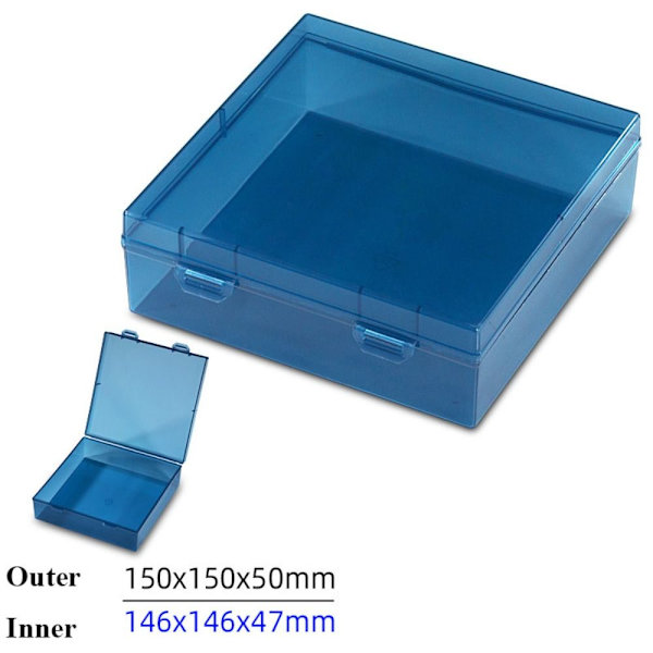 Förvaringslåda Smycken Pärlor Behållare BLÅ 150X150X50MM Blue 150x150x50mm