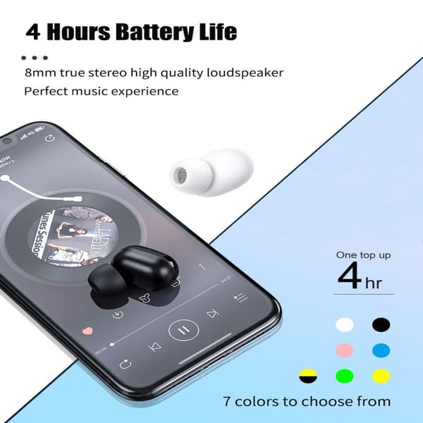 Trådløse hovedtelefoner Bluetooth med mikrofon SORT Black