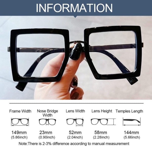 Anti-Blue Light Briller Overdimensjonerte briller BEIGE BEIGE Beige