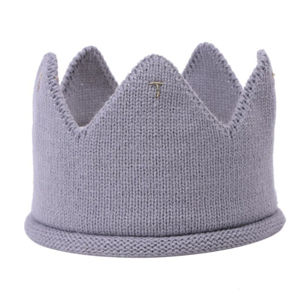 Crown Baby Hat Vastasyntynyt tyttö Poika Hattu GREY GOLD LINE GOLD LINE Grey Gold Line-Gold Line