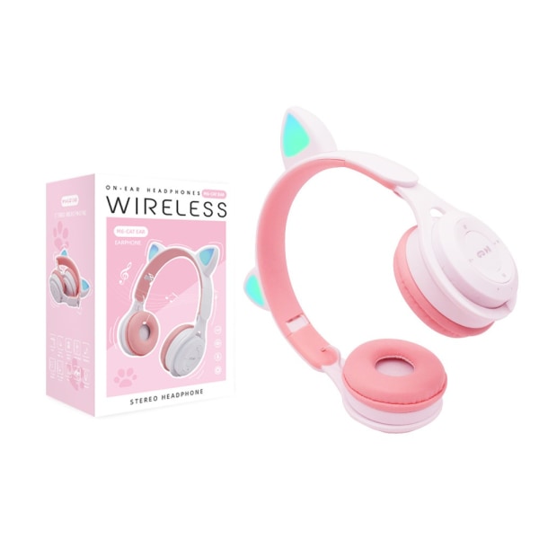 Trådlöst Bluetooth Headset Barnhörlurar ROSA pink