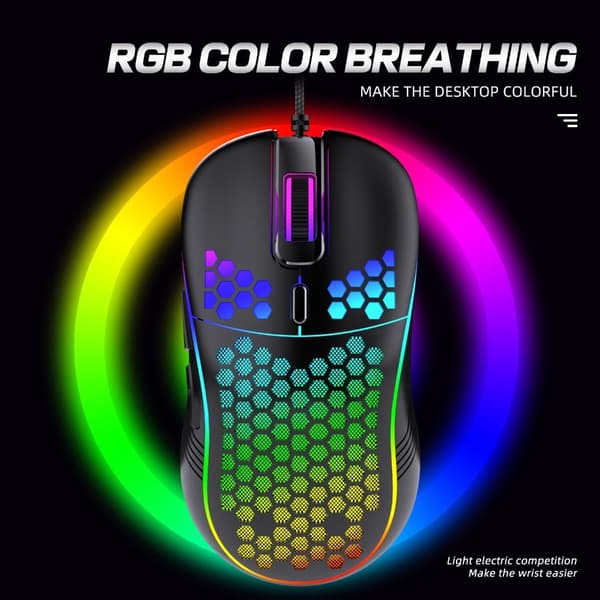 Wired Mouse Luminous Light PINK pink