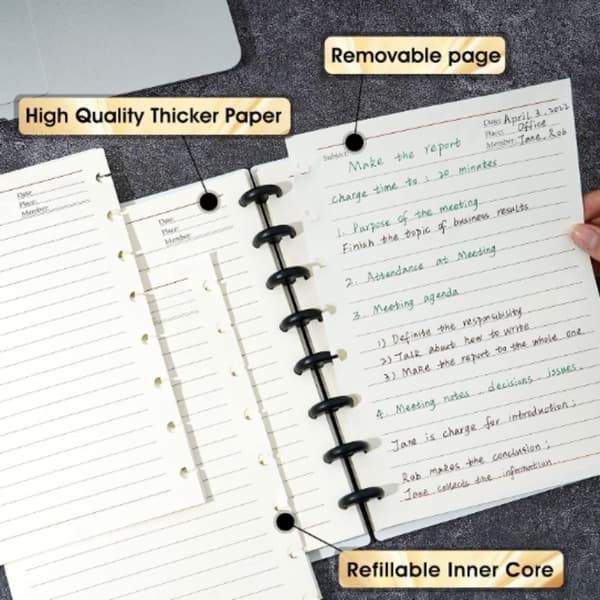 Discbound Notesbog Disc Planner Linjeret