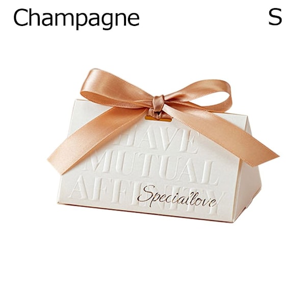 10 stk Candy Box Håndtaske Box CHAMPAGNE S Champagne S