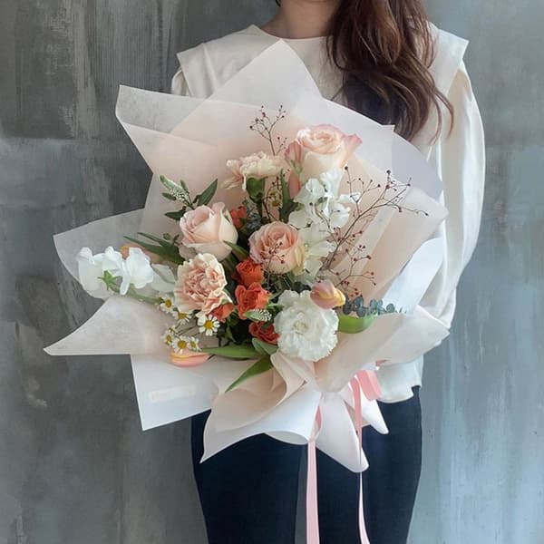 40 ark bomulls omslagspapper blomsterpapper koreansk present blomster