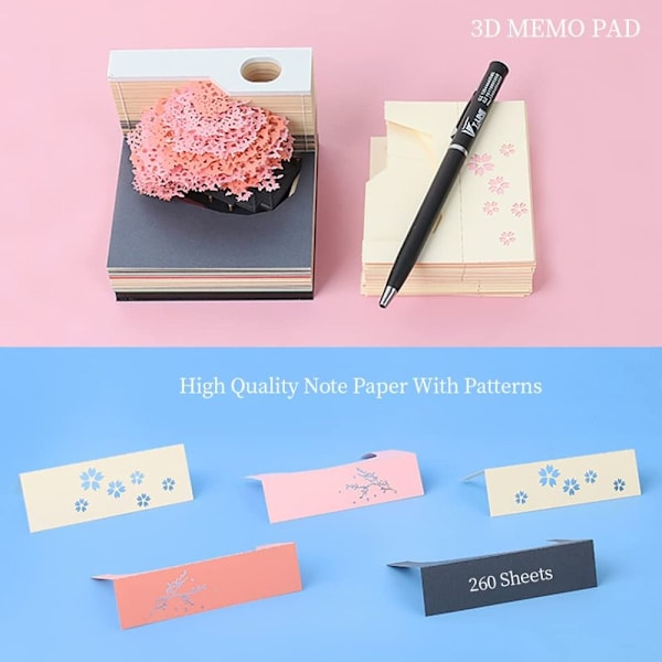 Memo Pad Art 3D Sticky Notes Marriage Tree Notepad