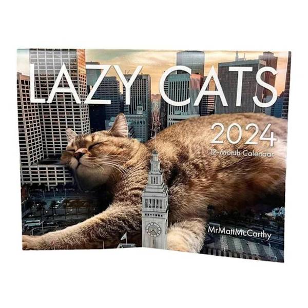 Lazy Cats -kalenteri 2024 -kalenteri Päivittäinen järjestäjäkalenteri