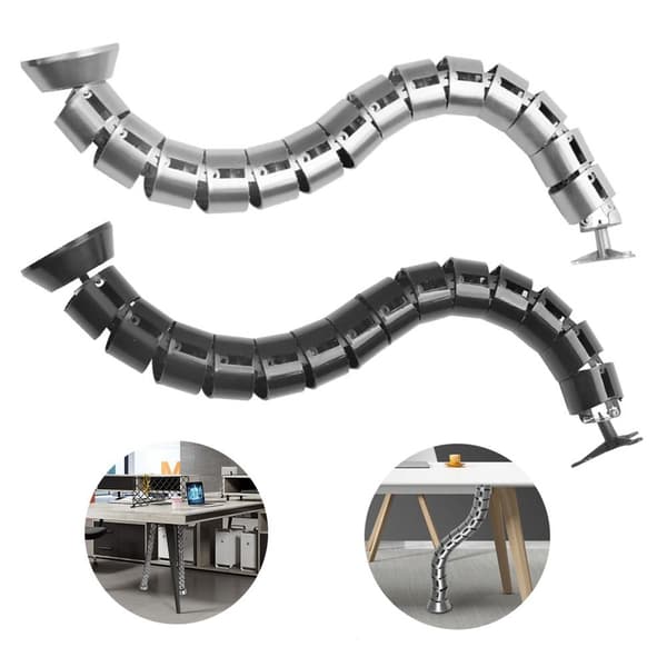 Cable Organizer Opbevaringsrør SØLV Silver
