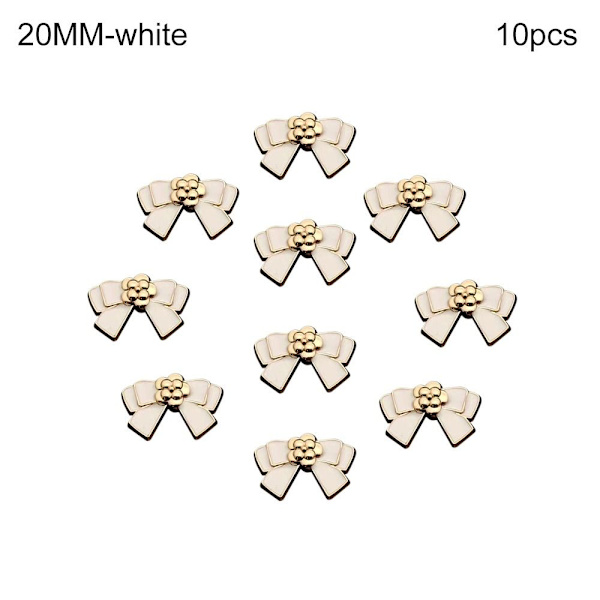 Vaatenapit Rusettinapit VALKOINEN 20MM10KPL 10KPL white 20MM10pcs-10pcs