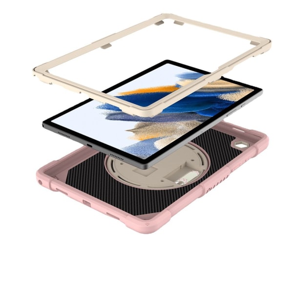360 roterende beskyttelsesveske til Samsung Galaxy Tab A8 ROSA pink