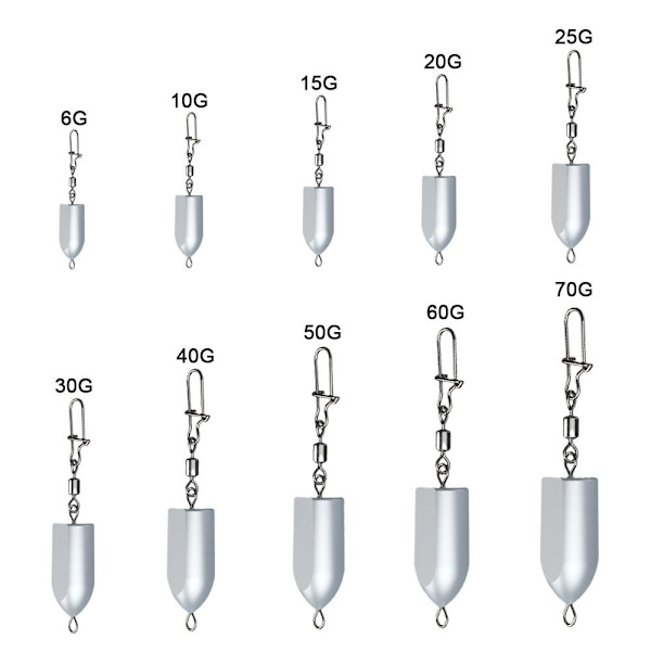 5st Fiskeblysänkor Fiskeviktsänkare 40G-5ST 40g-5pcs