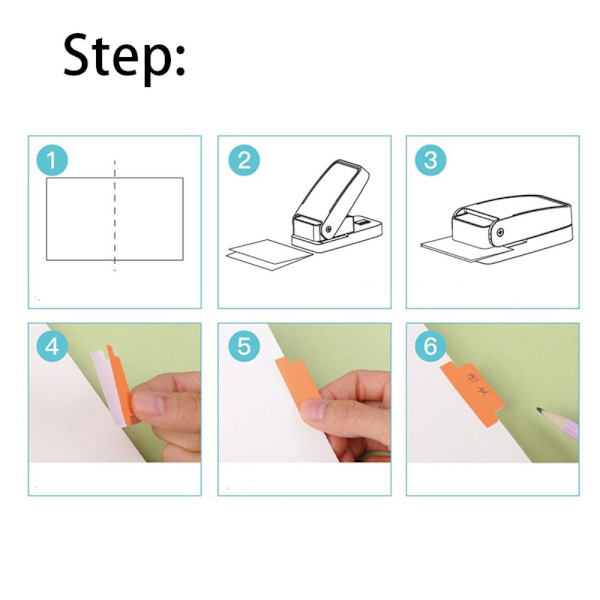 Lösblad Separator Puncher Brevpapper Datapräglingsverktyg