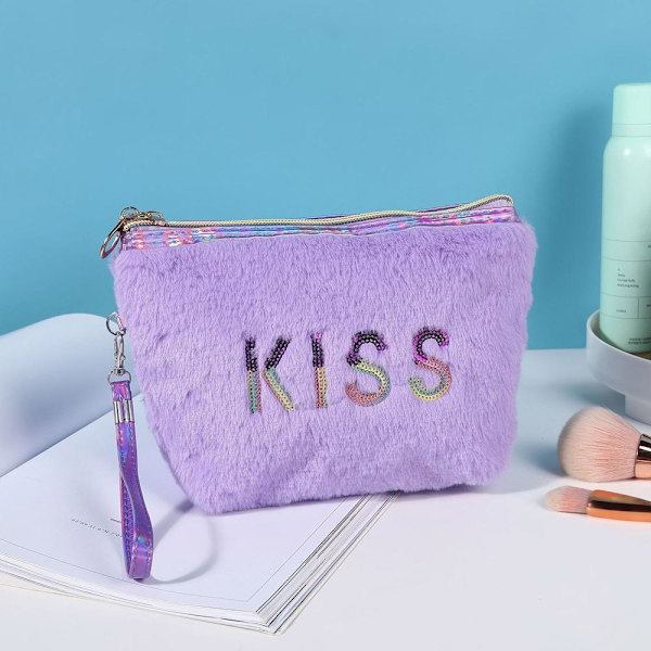 Makaron kosmetisk väska Sminkpåse LILA purple