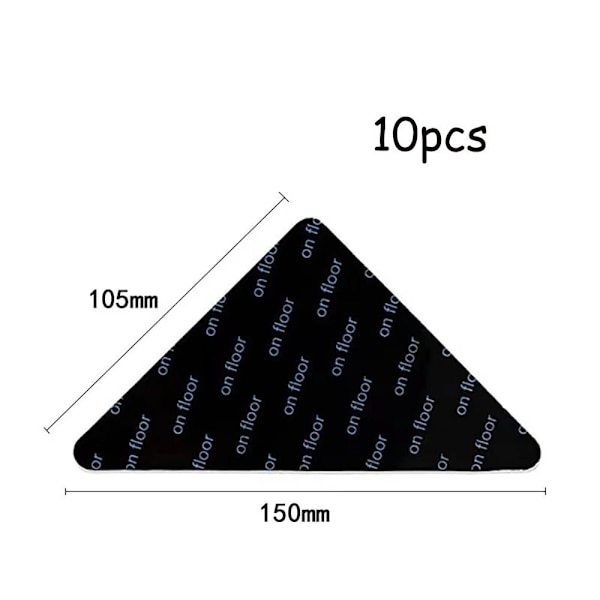Sklisikkert klistremerke Teppefeste SVART TREKANT TREKANT BLACK triangle-triangle