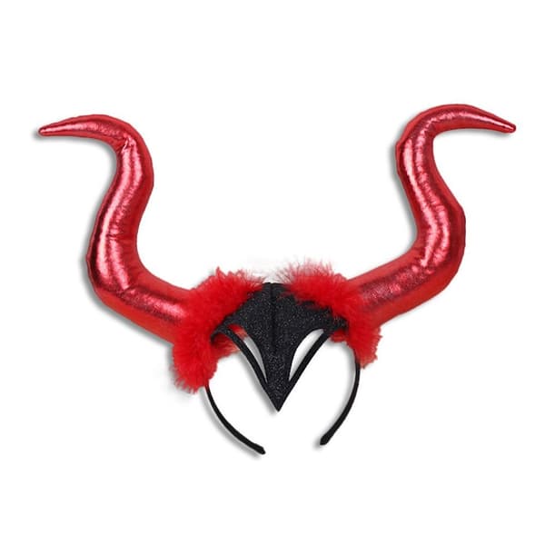 Devil Horns Pandebånd Cosplay Pandebånd 2 SORT 2 black