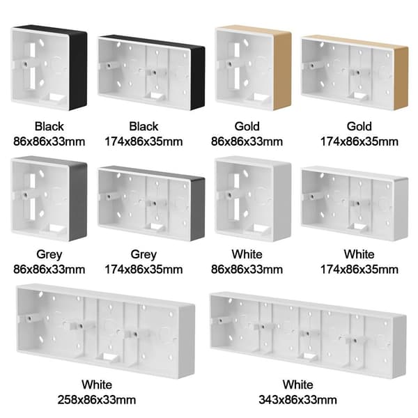 Switch Socket Box Extern Monteringsbox VIT 174X86X35MM white 174x86x35mm