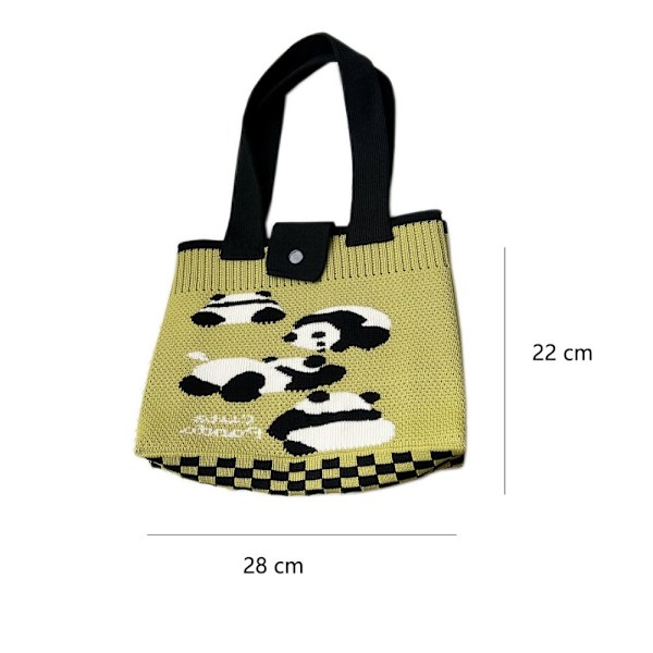 Strikkeveske Stoffveske GUL yellow