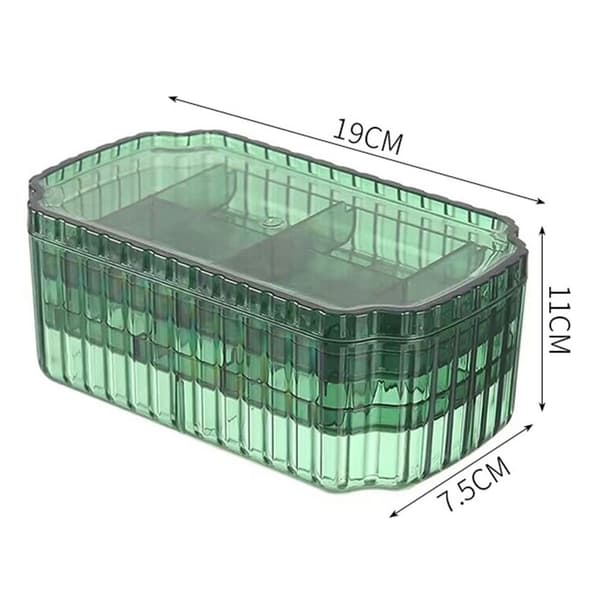 Ørepynt Organizer Smykkeskrin Organizer GRØNN 1 LAG 1 LAG Green 1 Layer-1 Layer