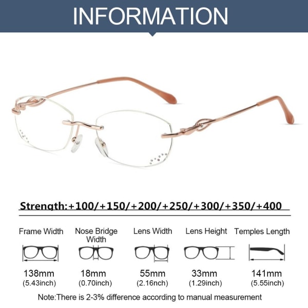 Läsglasögon Ultralätt glasögon GOLD STRENGTH 250 Gold Strength 250