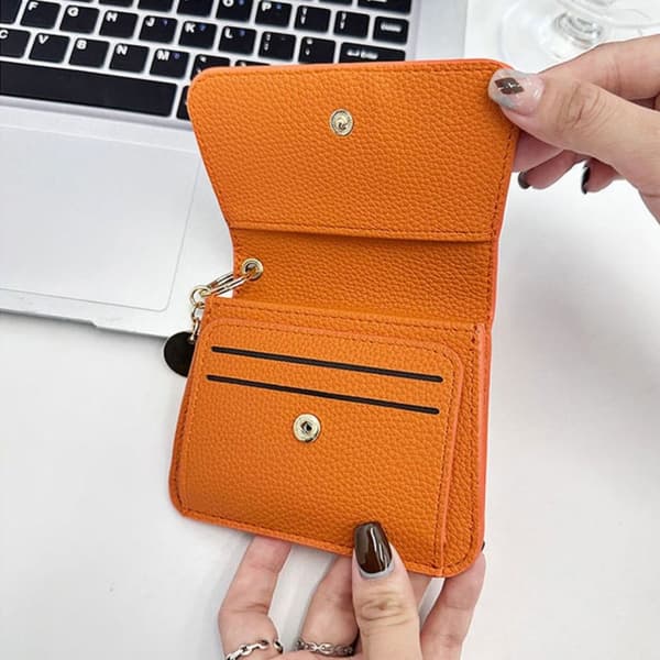 Korta plånböcker för kvinnlig ORANGE orange