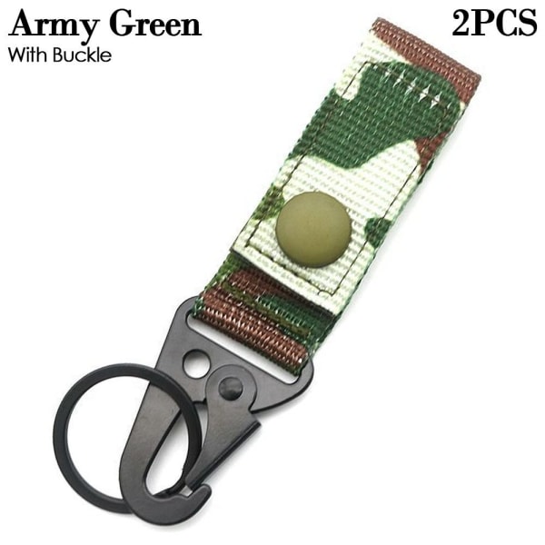 2st Hängande Webbing Spänne Vandring Klätterkarbin ARMY Army Green With Buckle-With Buckle