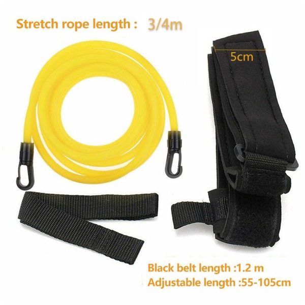 Swim Training Resistance Belt Uima-altaan harjoitusnauha KELTAINEN 4M Yellow 4m