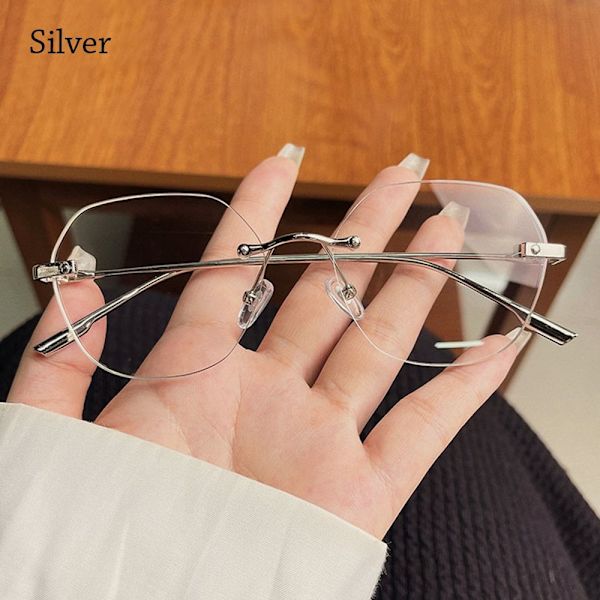 Anti Blue-ray Glasses Optiset lasien kehys HOPEAA silver