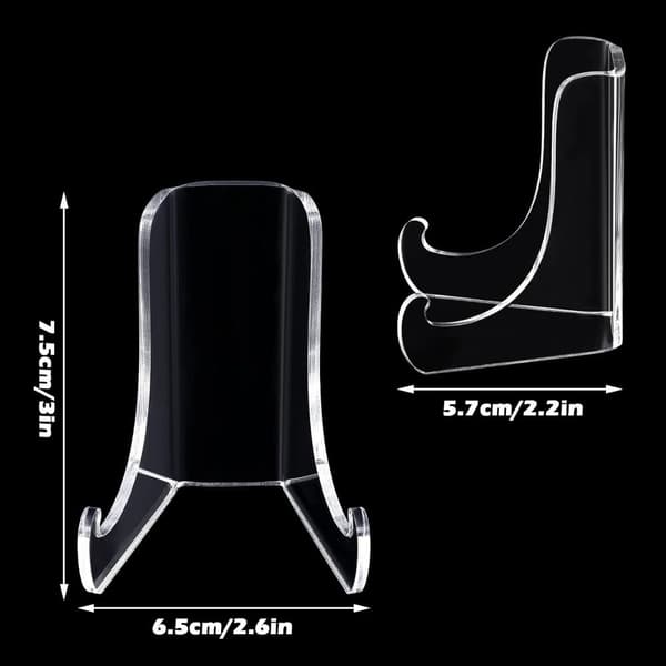 2 stk. Akryl Transparent Display Rack Transparent Opbevaringsreol 2 pcs