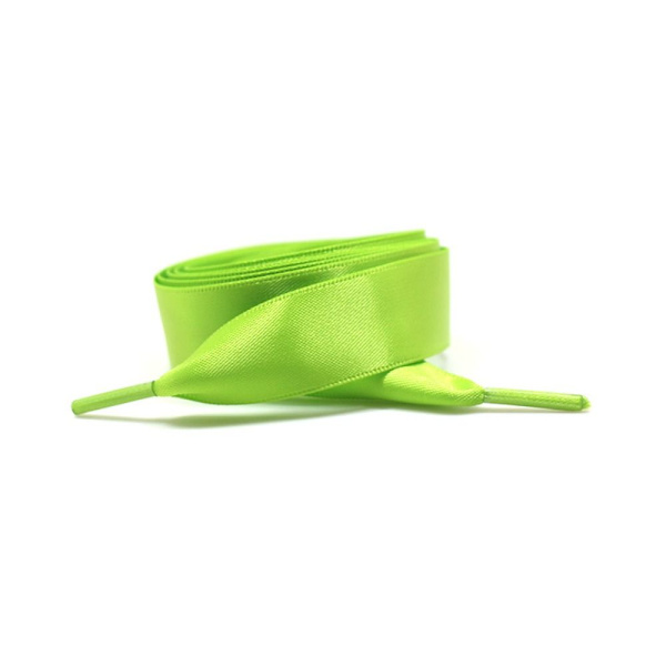 Platta skosnören Satin Ribbon Skosnören GRÖN Green